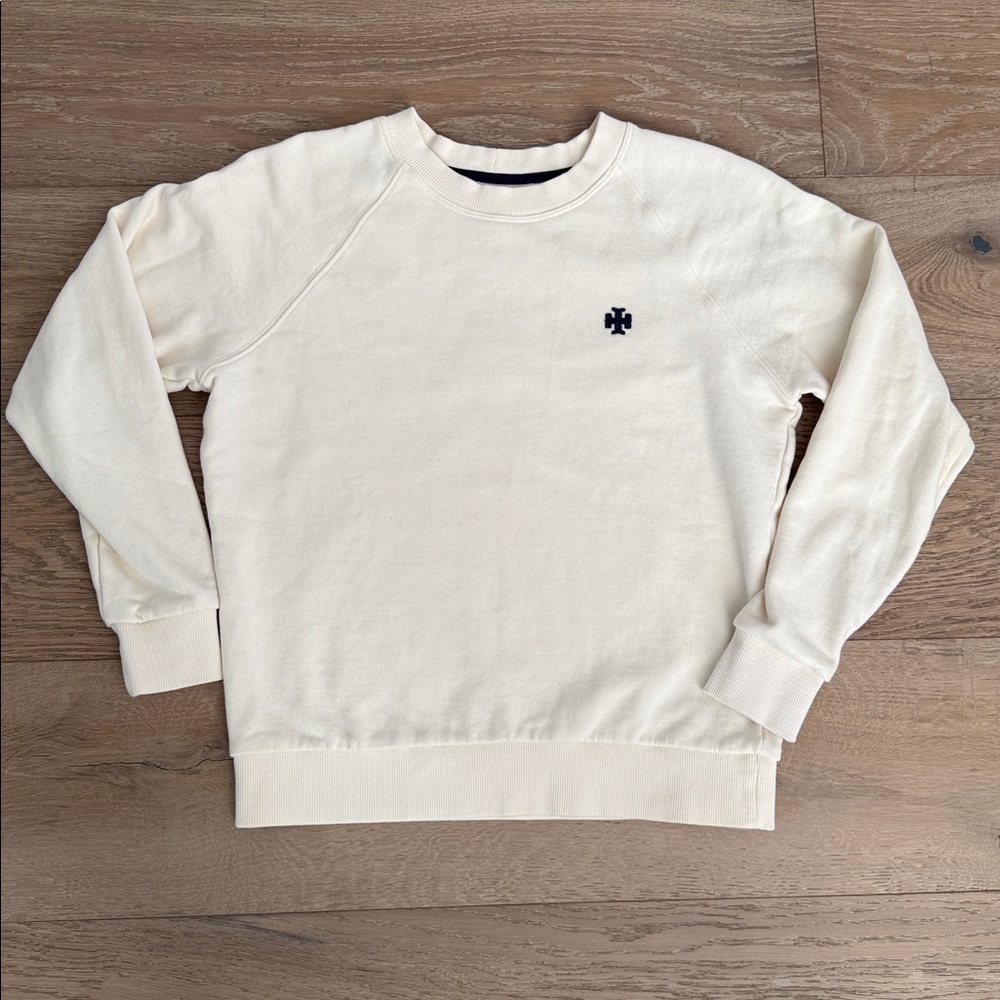 Tory Burch Sport Cream Crewneck Sweater size small